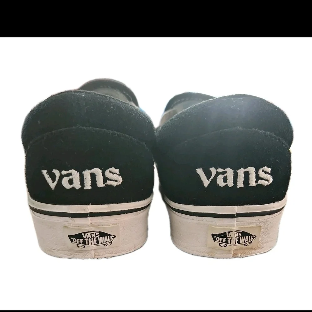 Vans Sixty-Sixers Comfycush Black Slip-On Shoes with White Logo - Picture 3 of 5